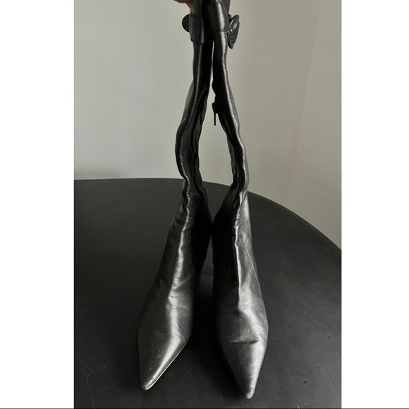 Nine West womens leather knee high boots - Picture 4 of 5
